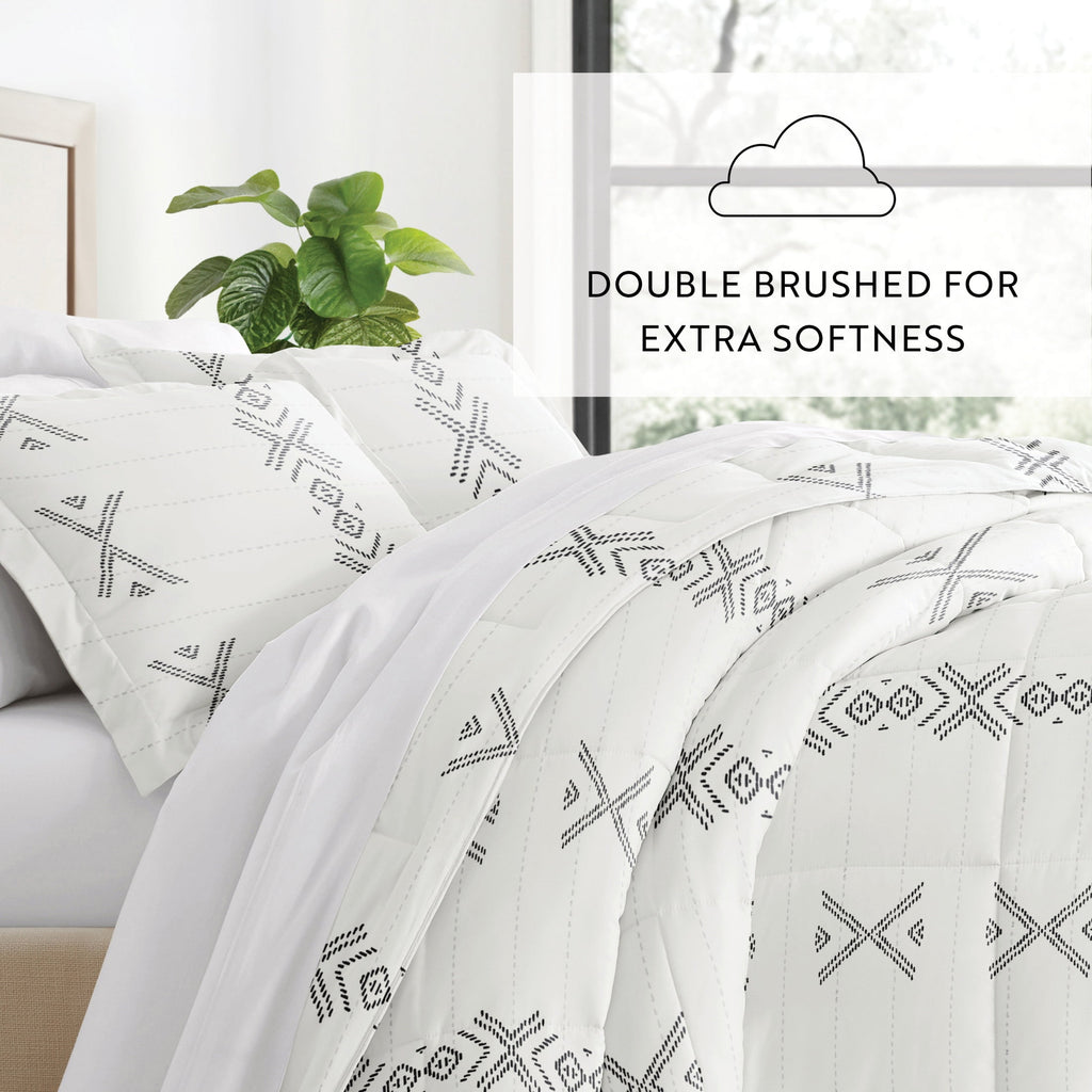 All Season Ultra Soft Comforter Set Down-Alternative Bedding in Southwestern Stitch for Twin/Twin XL Size by Comfort Canopy