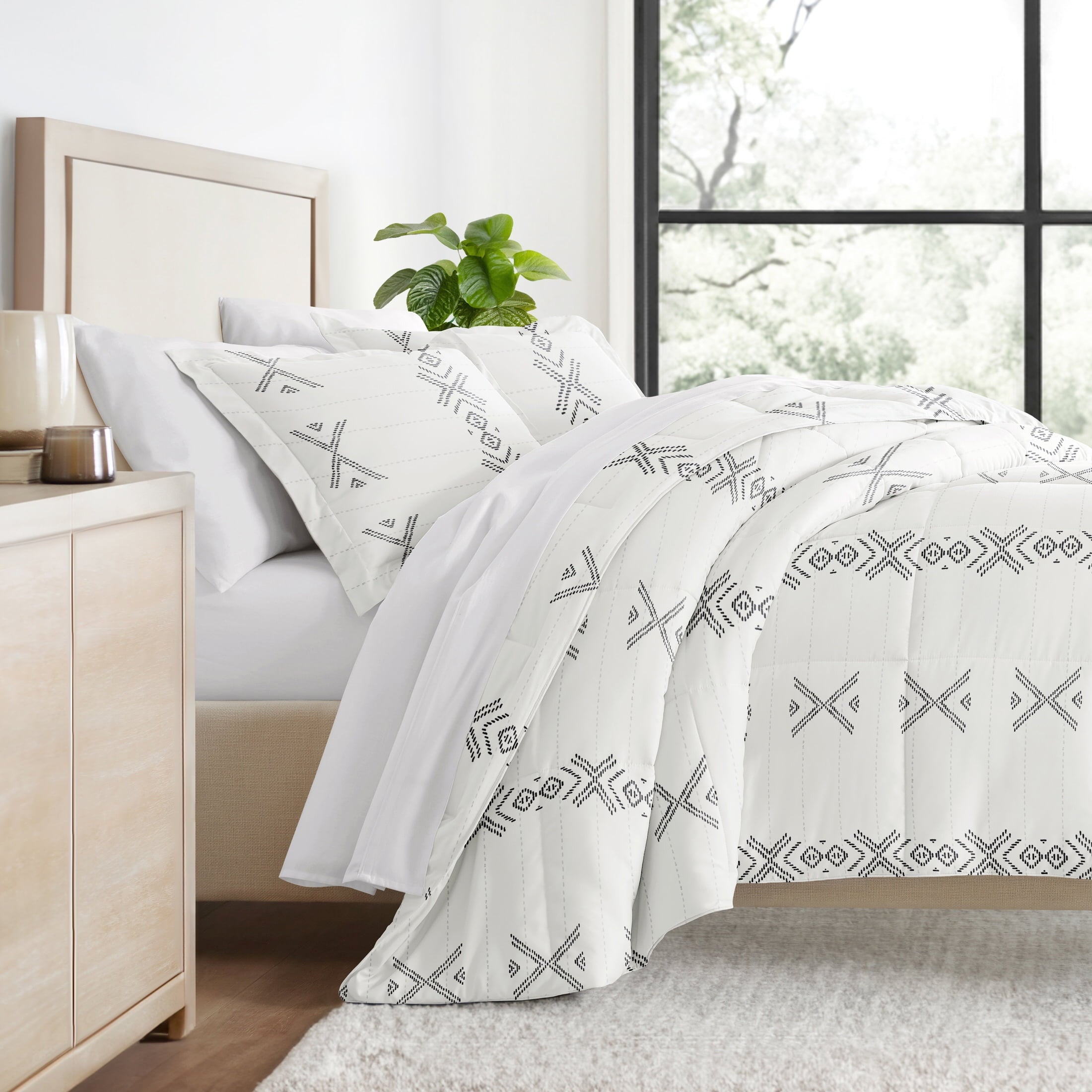 All Season Ultra Soft Comforter Set Down-Alternative Bedding in Southwestern Stitch for Twin/Twin XL Size by Comfort Canopy