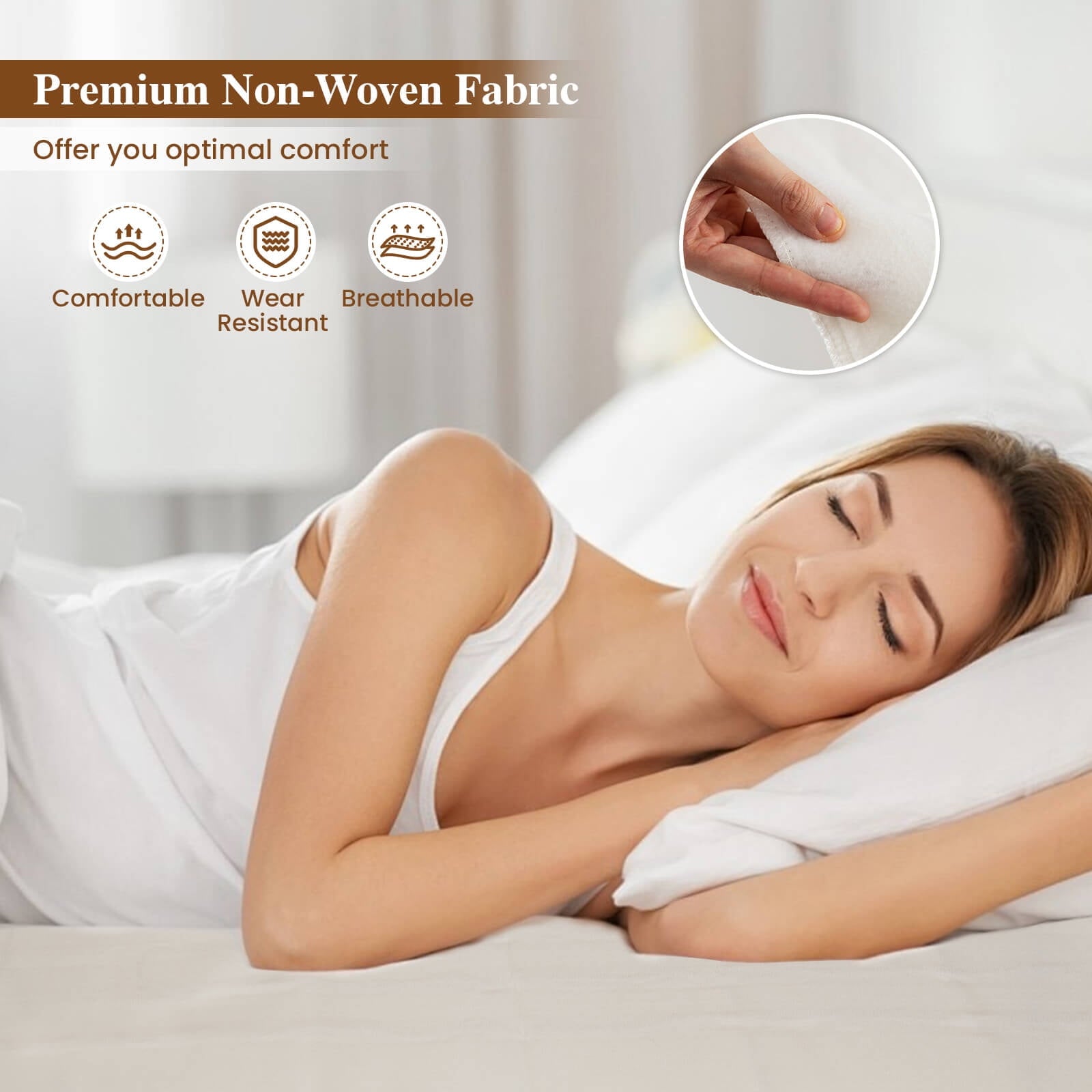 Electric Heated Mattress Pad Safe King 8 Temperature 10h Timer