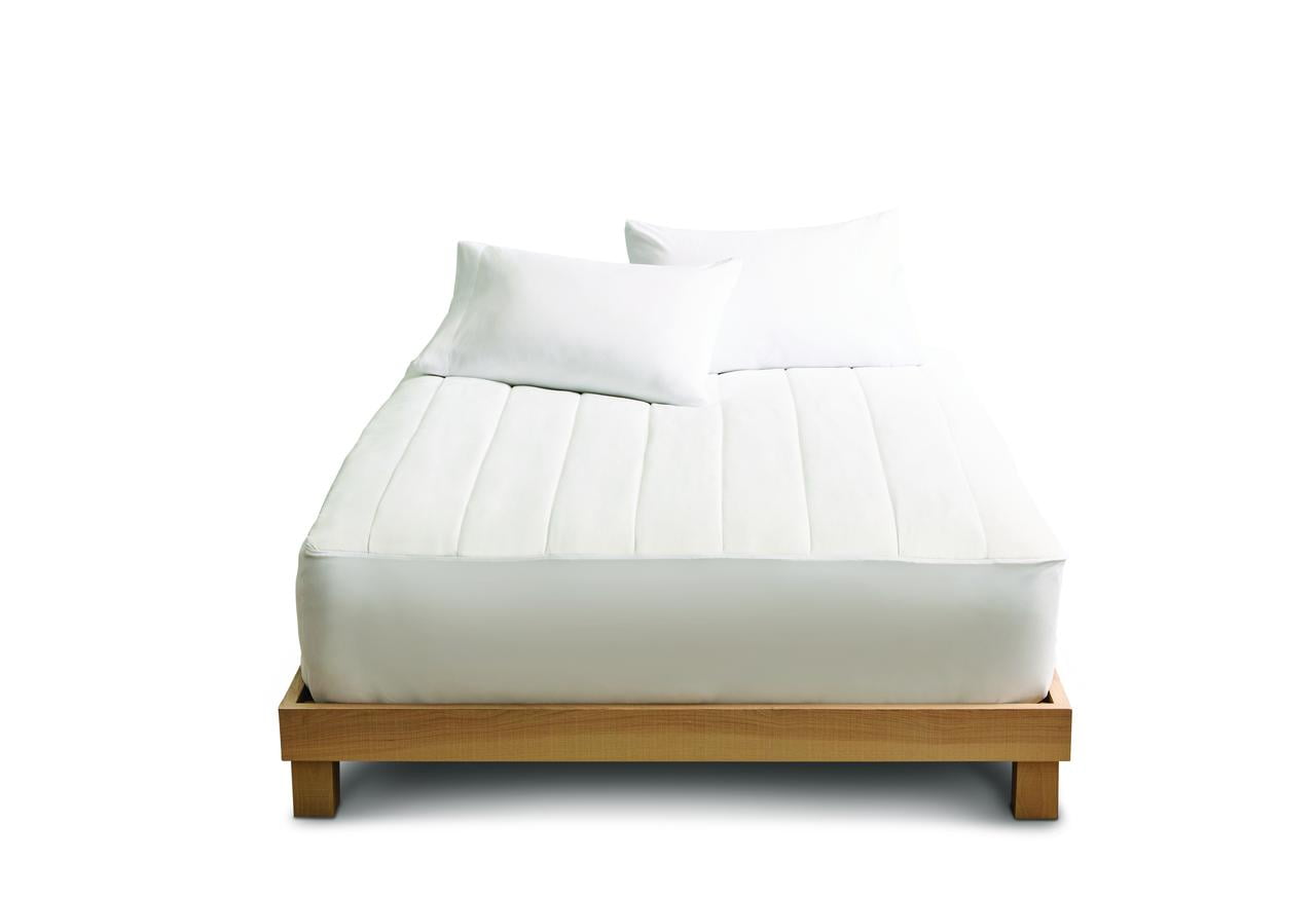 Sunbeam Restful Quilted Heated Mattress Pad 12-Heat Settings,  Queen White