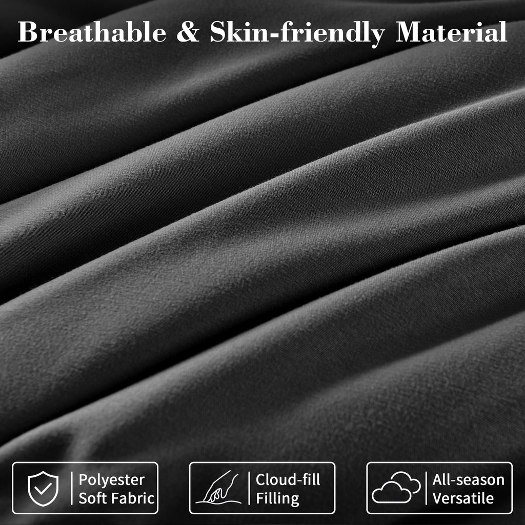 CIVETET 3-Piece Queen Comforter Set - All-Season Down Alternative Bedding Bundle with 2 Pillow Shams, Premium Soft Bedding Set Machine Washable