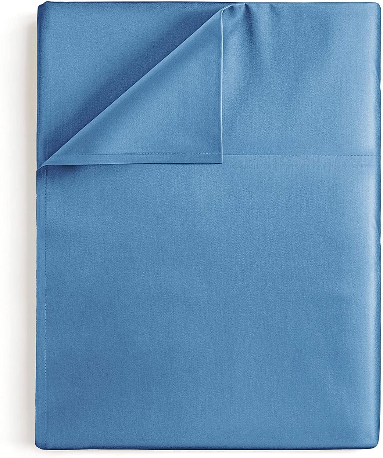 CGK Linens Hotel Luxury Single Flat Sheet Only - Queen Size Extra Soft, Comfy & Breathable Top Sheet, White