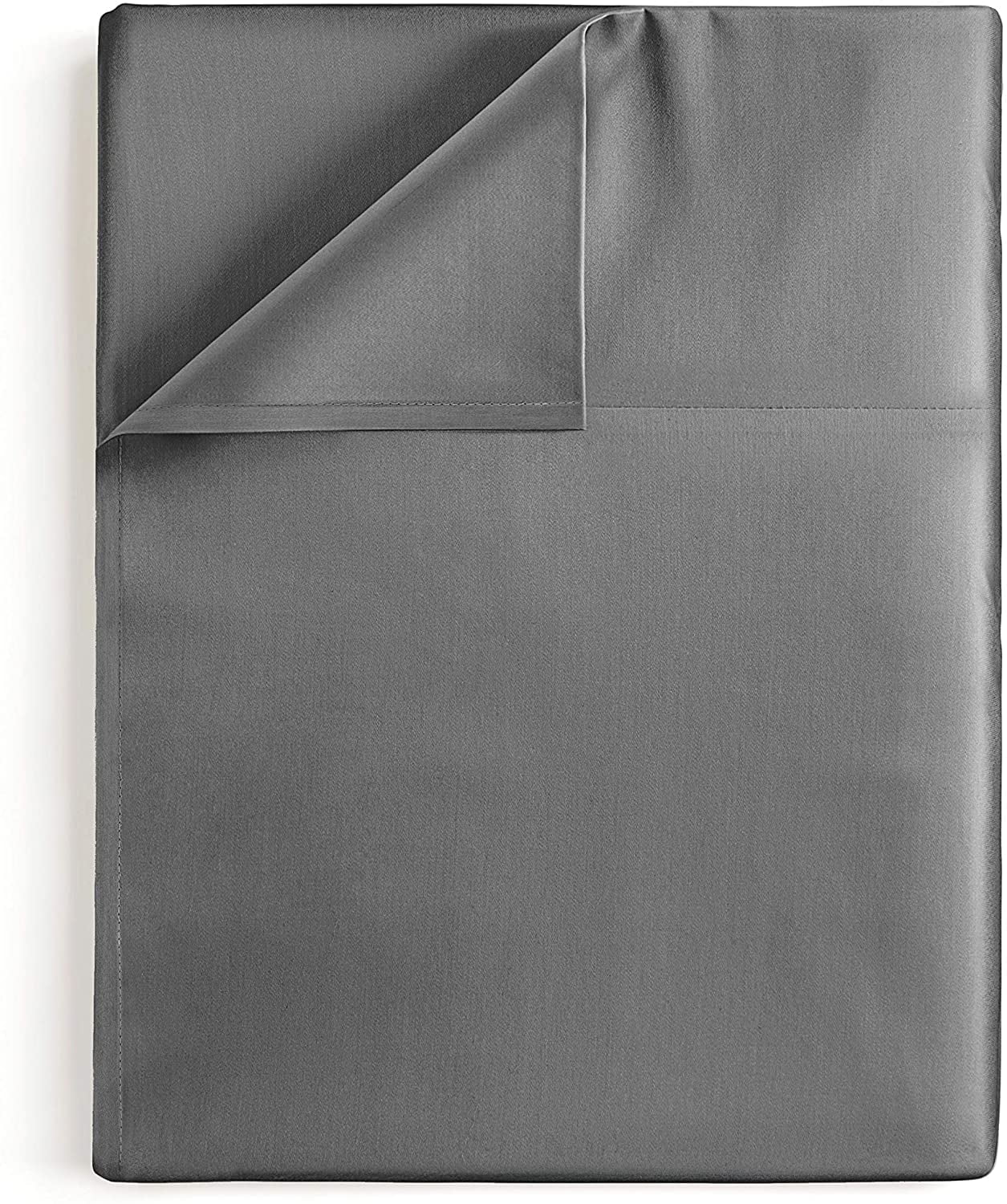 CGK Linens Hotel Luxury Single Flat Sheet Only - Queen Size Extra Soft, Comfy & Breathable Top Sheet, White