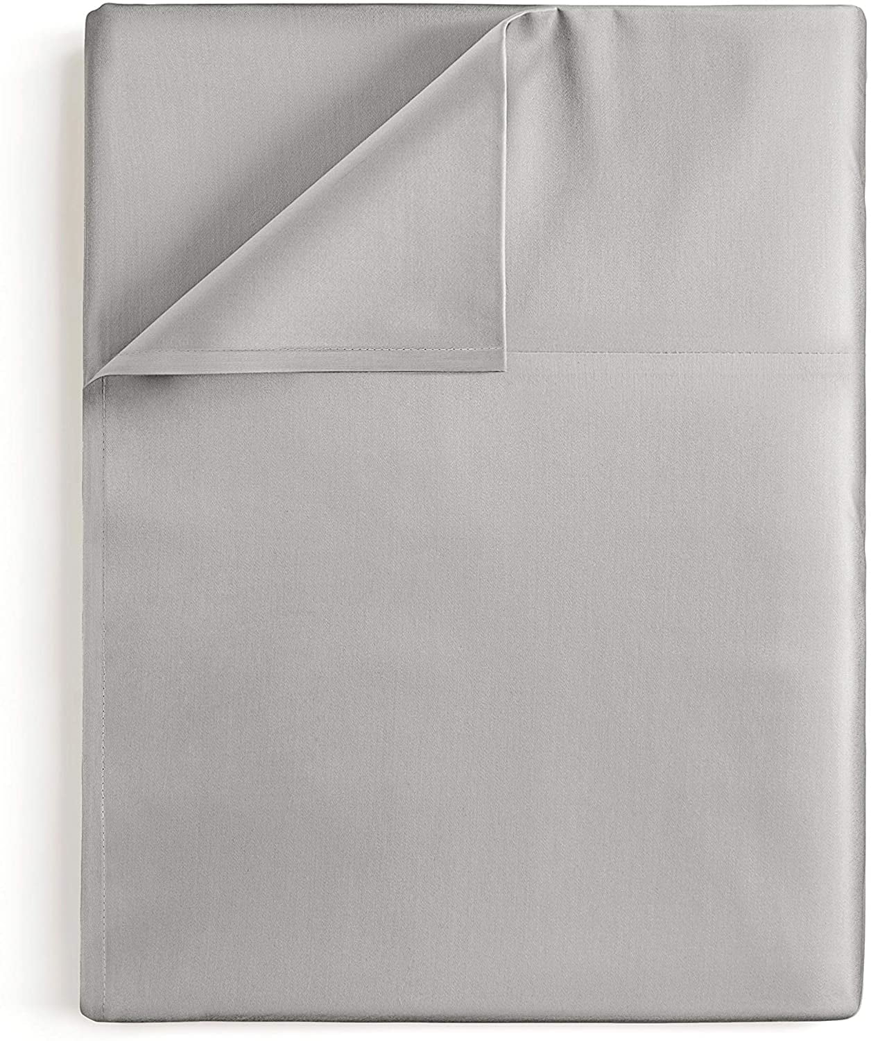 CGK Linens Hotel Luxury Single Flat Sheet Only - Queen Size Extra Soft, Comfy & Breathable Top Sheet, White