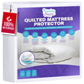 Tawfeeq Linens Waterproof Mattress Protector - Queen - Quilted, Breathable & Noiseless with Deep Pocket Elastic Skirt