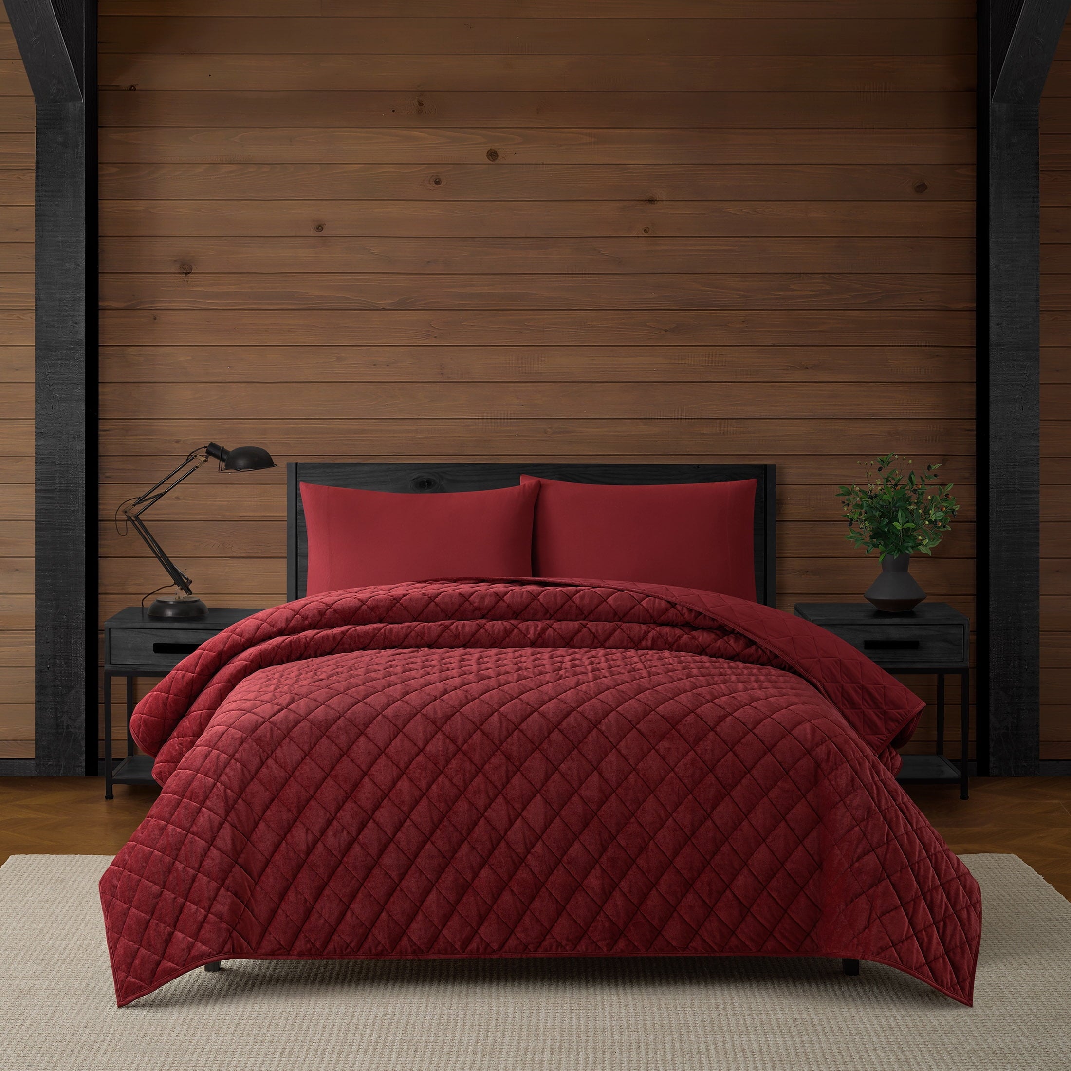 Pawz Navy Blue Full/Queen 90"x92" Soft Corduroy and Microfiber Velvet Quilt, for Adults and Teens