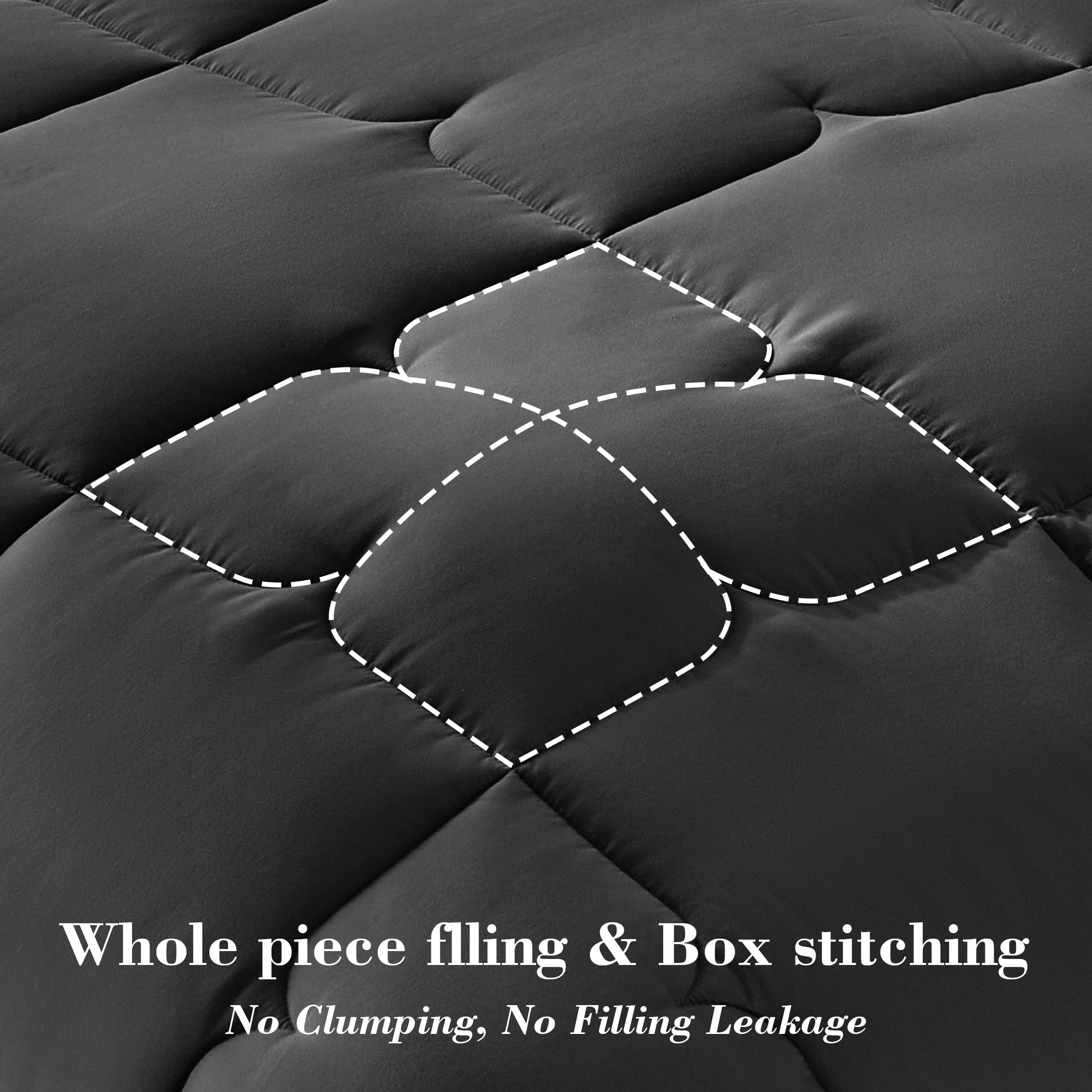 CIVETET 3-Piece Queen Comforter Set - All-Season Down Alternative Bedding Bundle with 2 Pillow Shams, Premium Soft Bedding Set Machine Washable