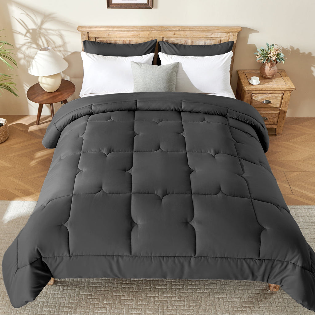 CIVETET 3-Piece Queen Comforter Set - All-Season Down Alternative Bedding Bundle with 2 Pillow Shams, Premium Soft Bedding Set Machine Washable