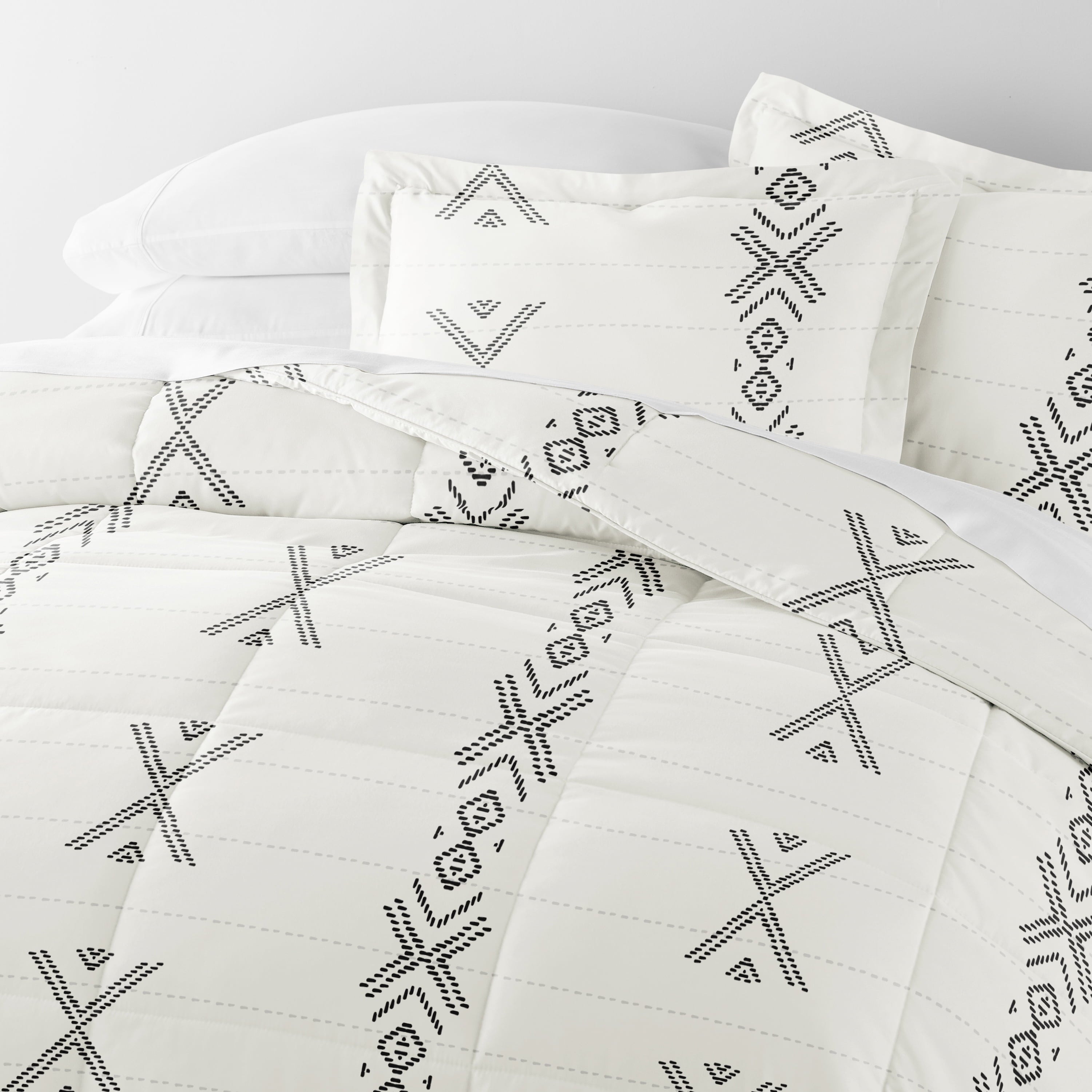 All Season Ultra Soft Comforter Set Down-Alternative Bedding in Southwestern Stitch for Twin/Twin XL Size by Comfort Canopy