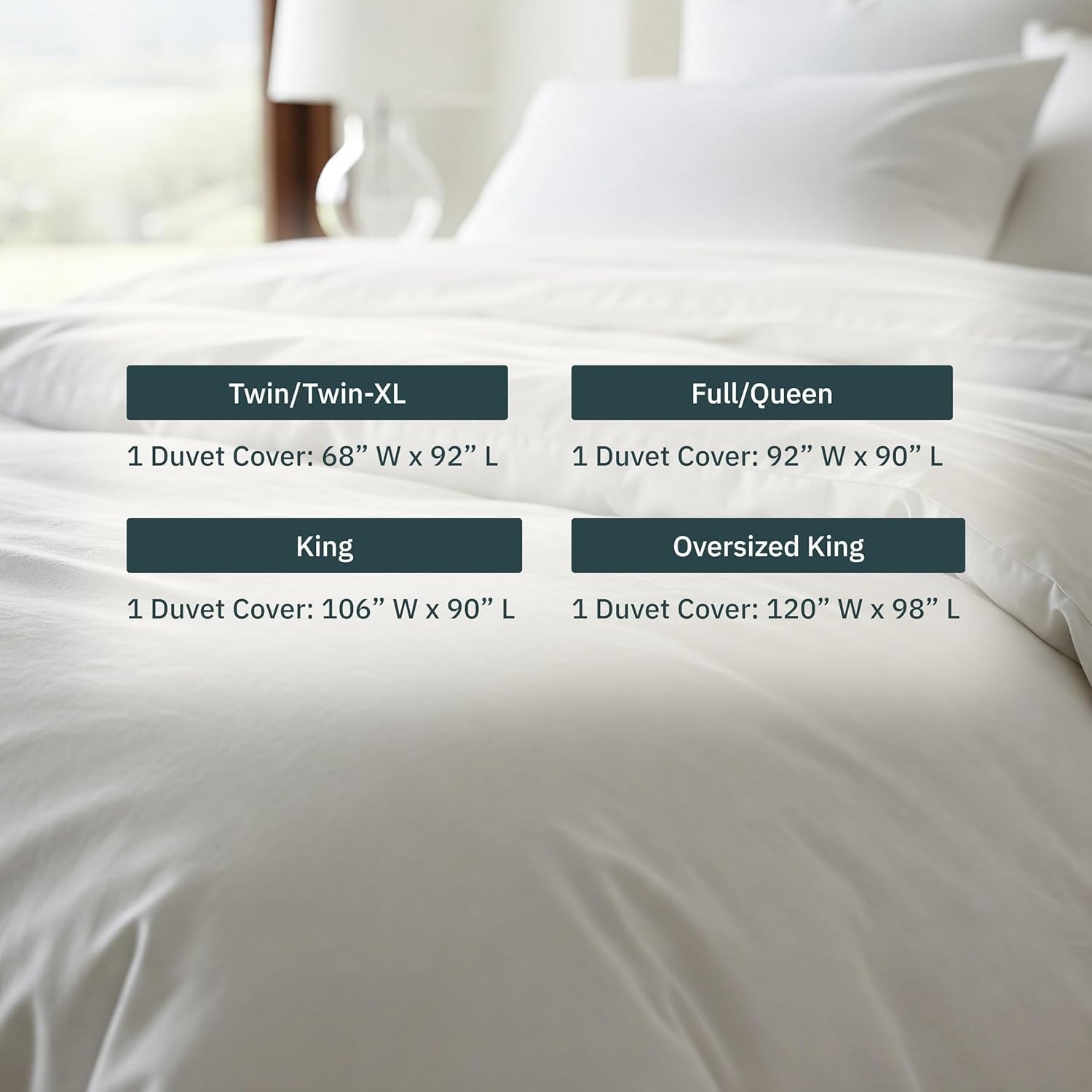 California Design Den White Duvet Cover Queen - 400 Thread Count 100% Cotton, Quality Comforter Cover, Soft Sateen, Bright White