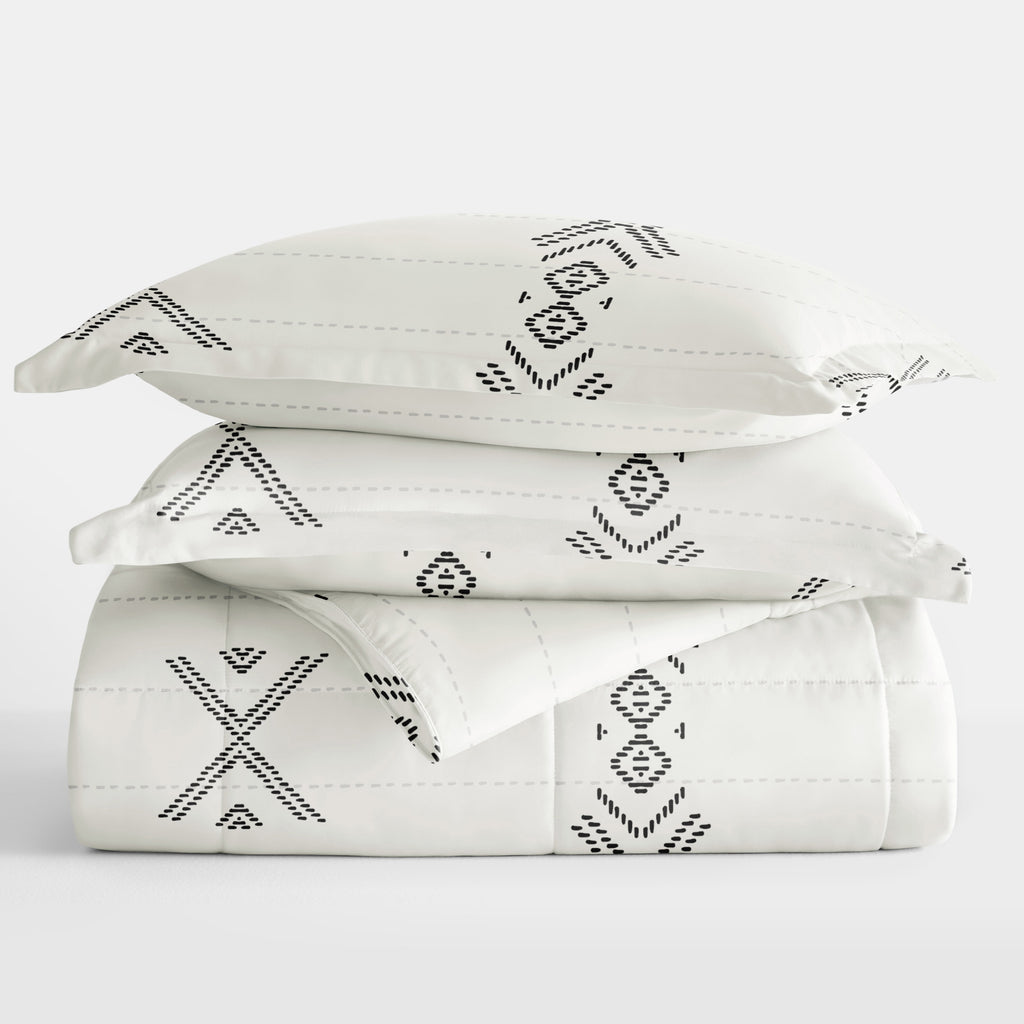 All Season Ultra Soft Comforter Set Down-Alternative Bedding in Southwestern Stitch for Twin/Twin XL Size by Comfort Canopy