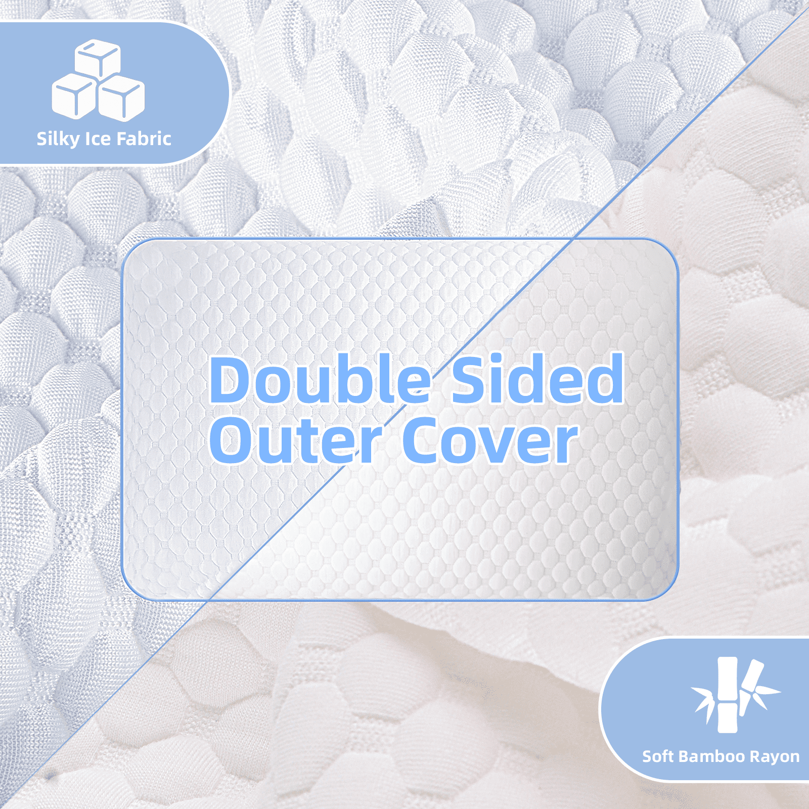 COOKEY Cooling Gel Memory Foam Pillow for Sleeping, Firm Bed Pillow with Washable Cover, for Side, Back and Stomach Sleepers,Standard Size 16" x 24"